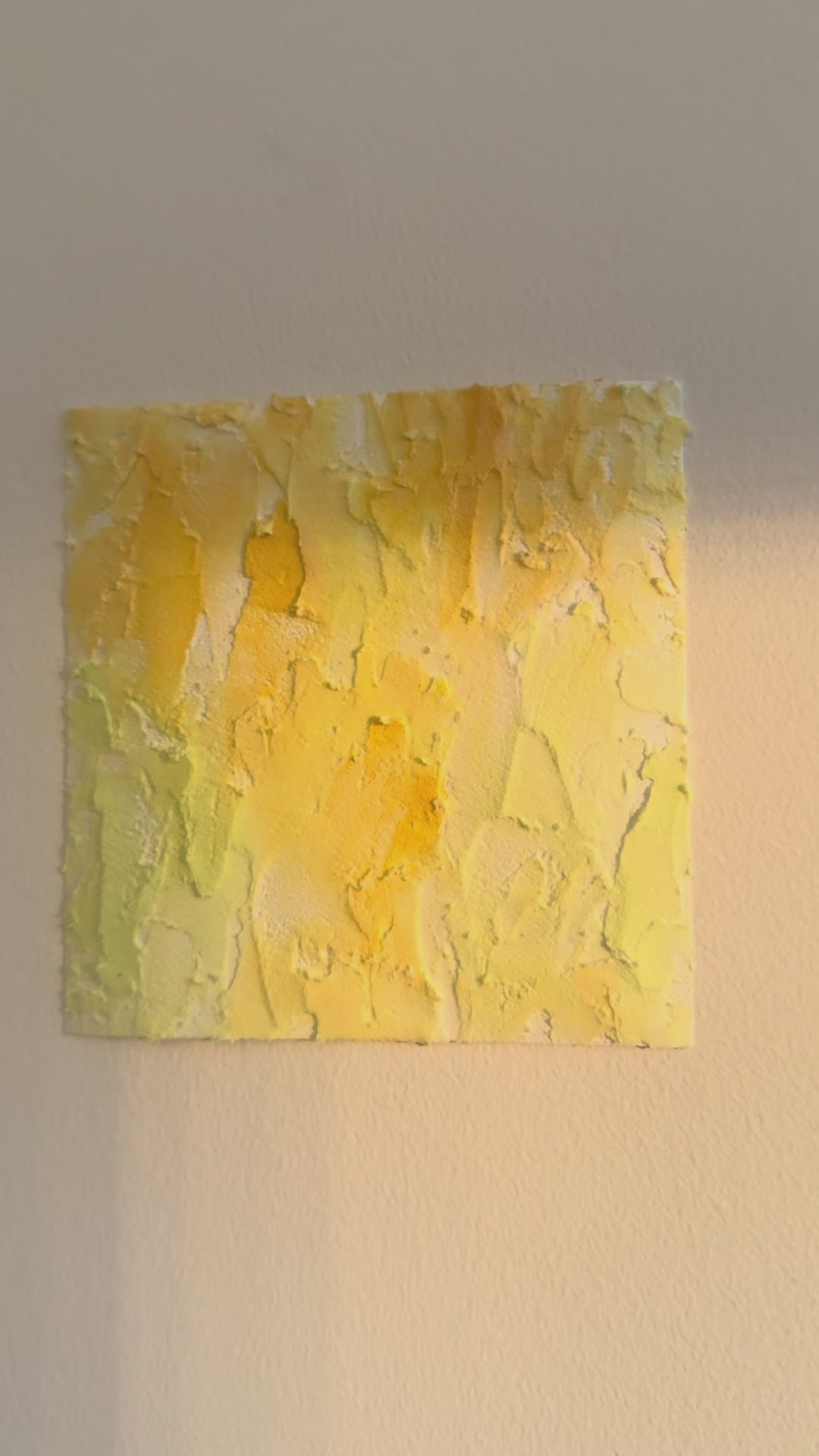Golden Tulip Textured Wall Gallery Set | Handmade Peel & Stick Plaster Art | Removable Floral Wall Decor